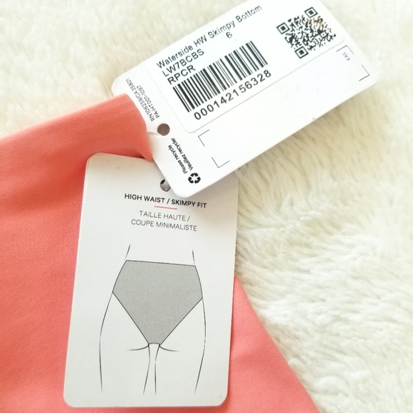 Lululemon Waterside High Waist Skimpy Swim Bikini Bottom Raspberry Creme NWT - Picture 4 of 14
